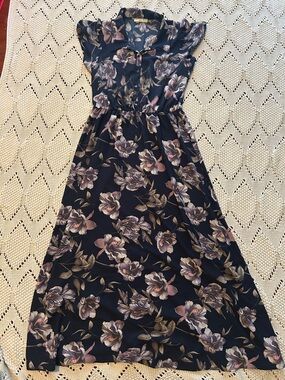 ModCloth Jessy B Floral Maxi Shirt Dress sz XL